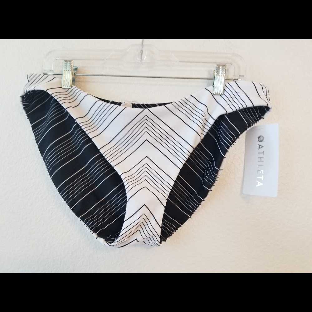 Athleta Chevron Reversible Bikini Bottom XL NWT